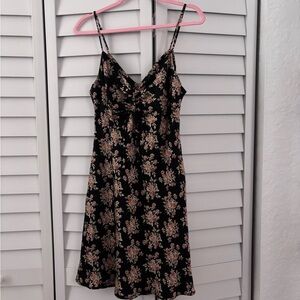 Urban Outfitters Black Floral Mini Dress